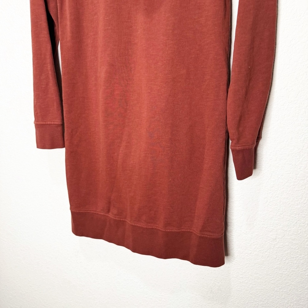 Toad&Co Follow Through Hooded Dress in Rust - Picture 8 of 11